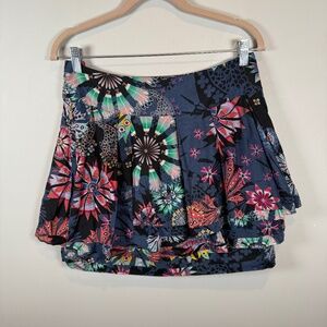 Anthropologie LEIFSDOTTIR Silk Blend Floral Mini Skirt Size 6